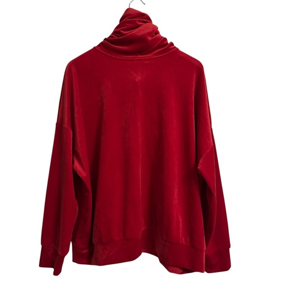 Torrid Red Velour Zip Front Long Sleeve Relaxed Lounge Hoodie Size 2X(c6 - Picture 3 of 9